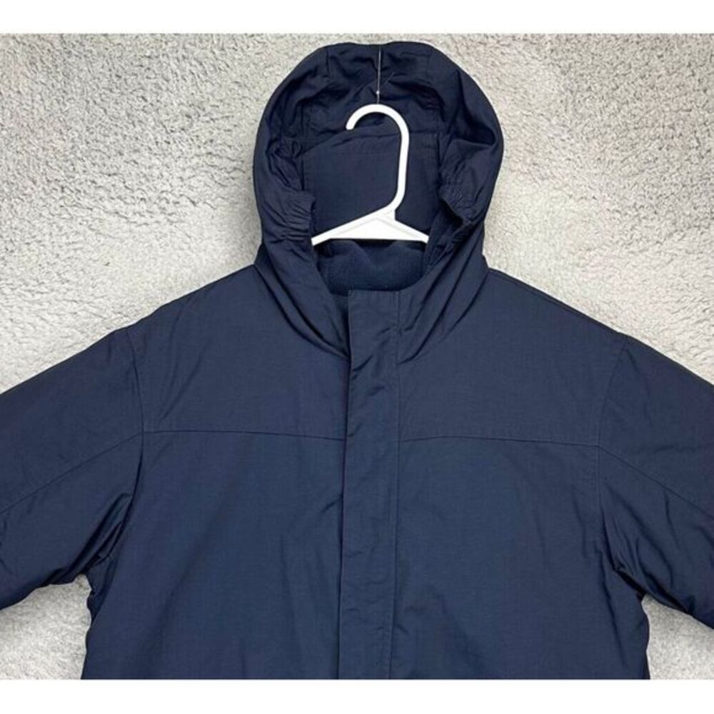 Lands End Jacket Boys XL Blue Full Zip Hooded Coat Long Sleeve‎ Pockets Youth